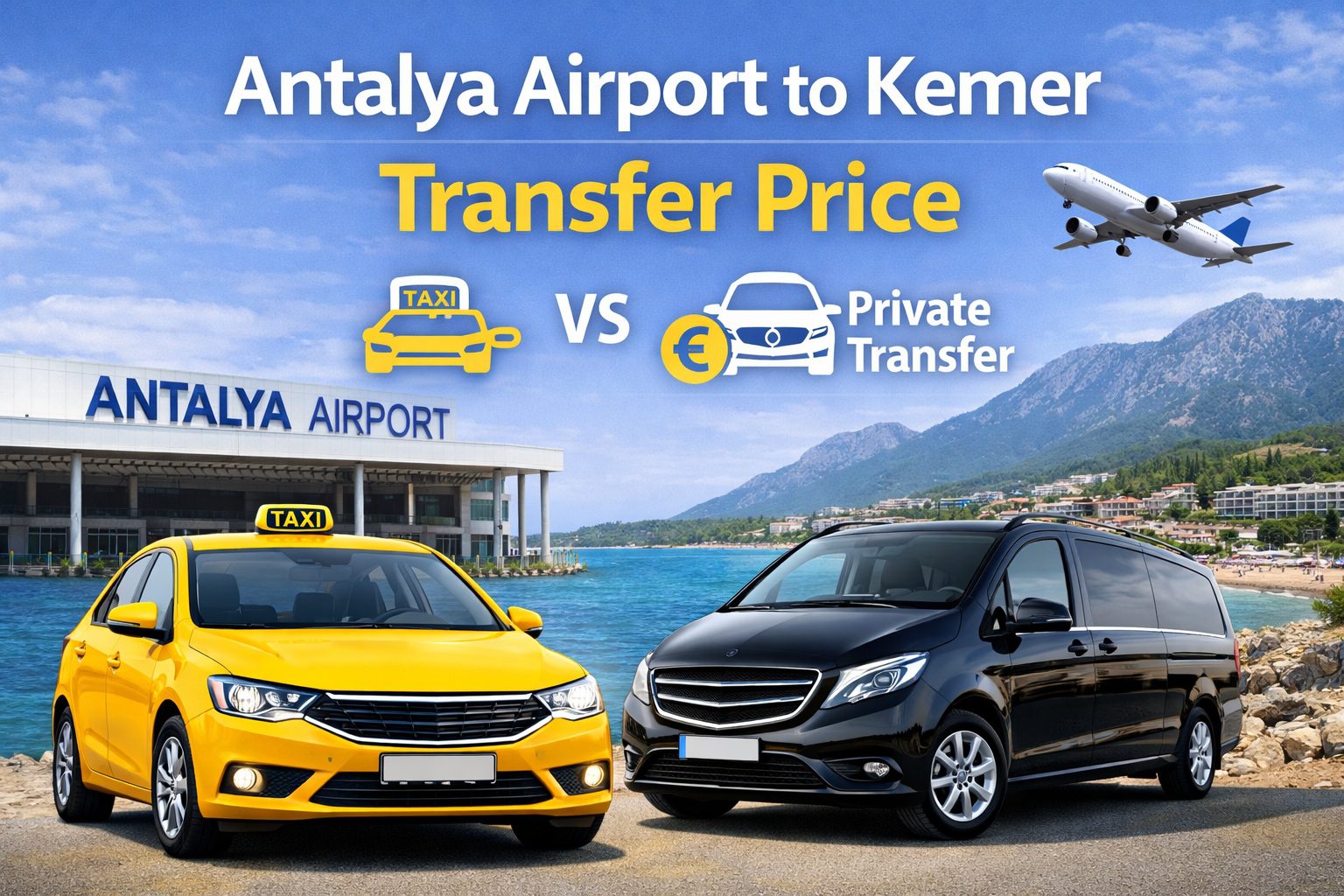 Antalya Airport to Kemer transfer price private airport transfer vehicle