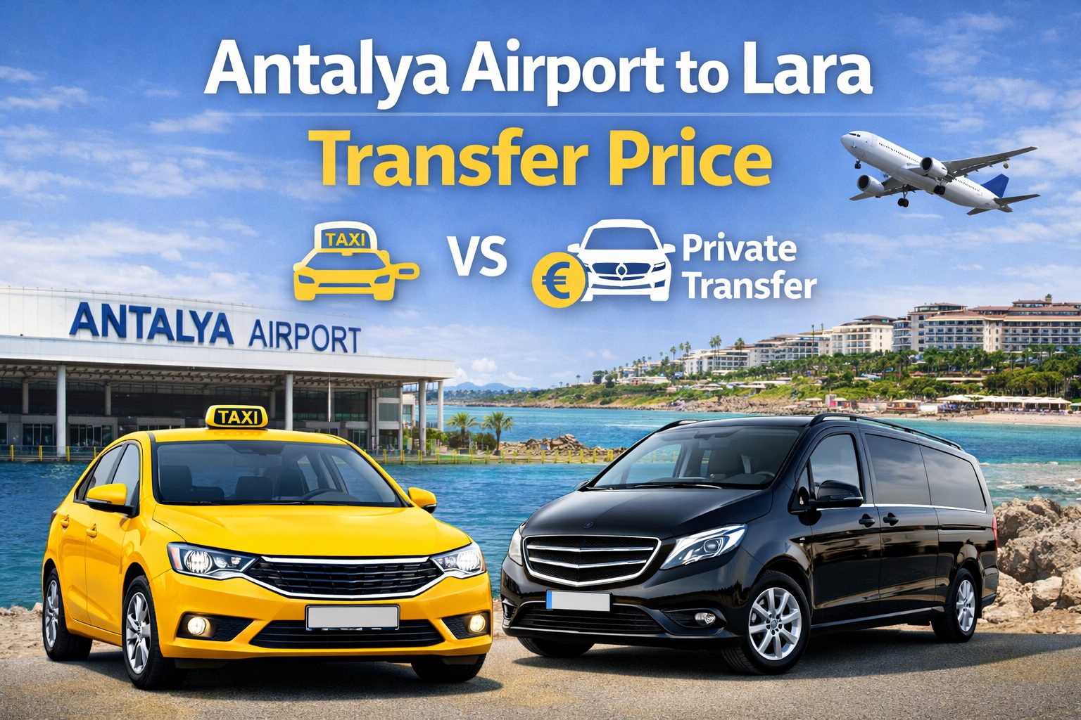 Antalya Airport to Lara transfer price private airport transfer vehicle