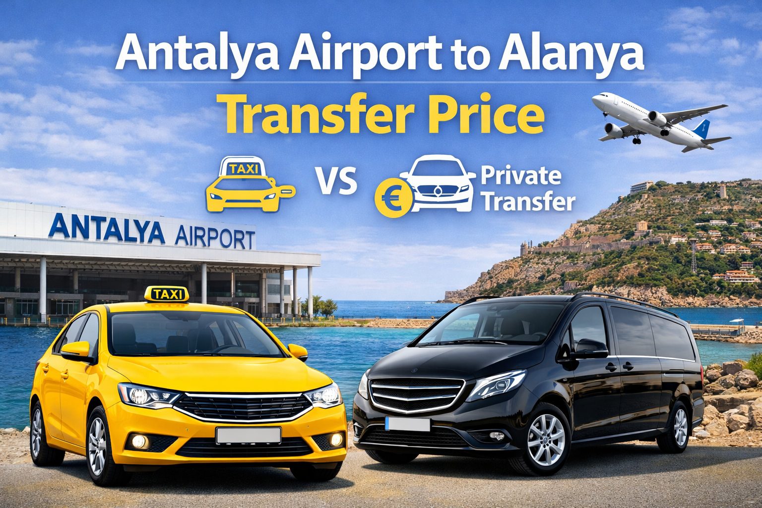 Antalya Airport to Alanya transfer price private airport transfer vehicle