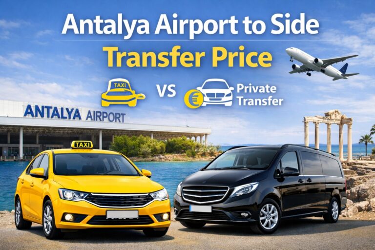 Antalya Airport to Side transfer price private airport transfer vehicle